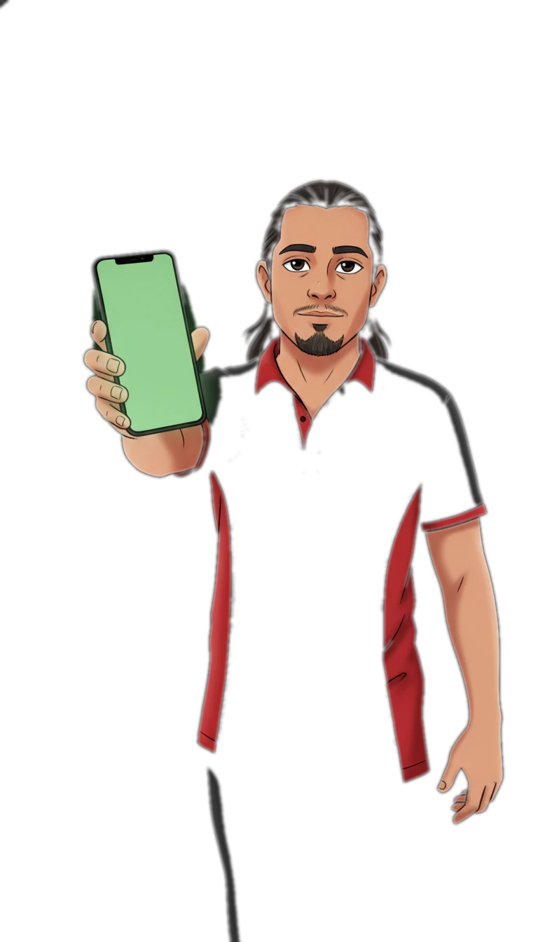 Integrante del equipo Dago Service con el celular